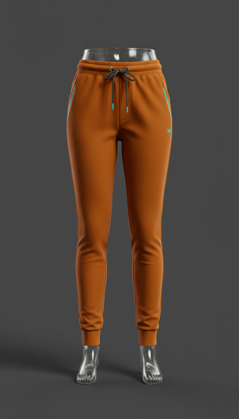 Fitted Joggers in Taxi Amber