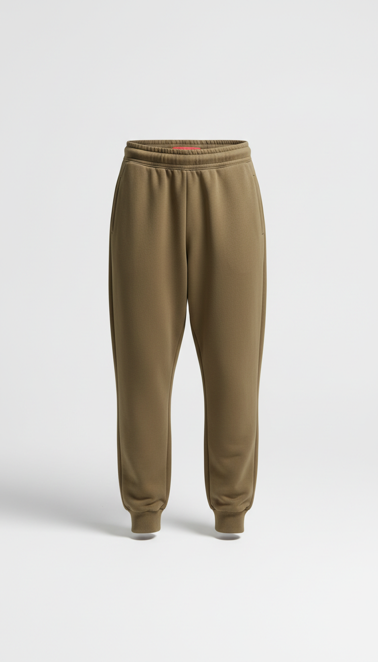 Bronzed khaki relaxed sweatpants
