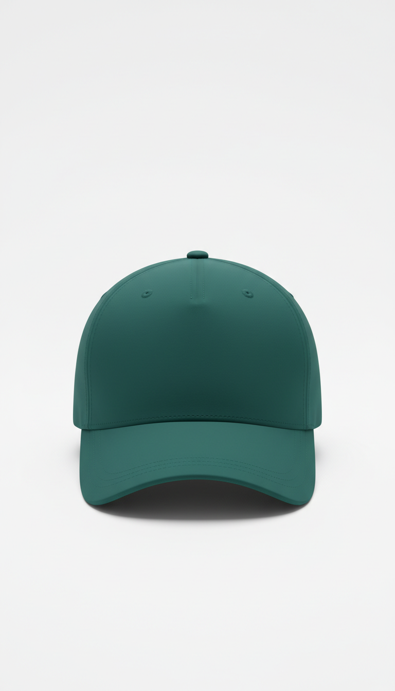 Deep jade minimal logo cap