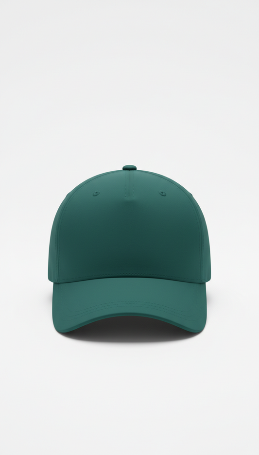 Deep jade minimal logo cap