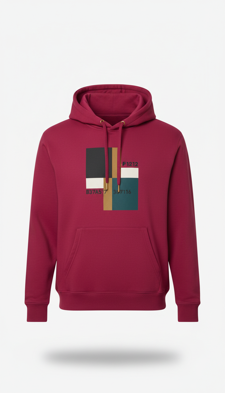 Heritage magenta graphic hoodie