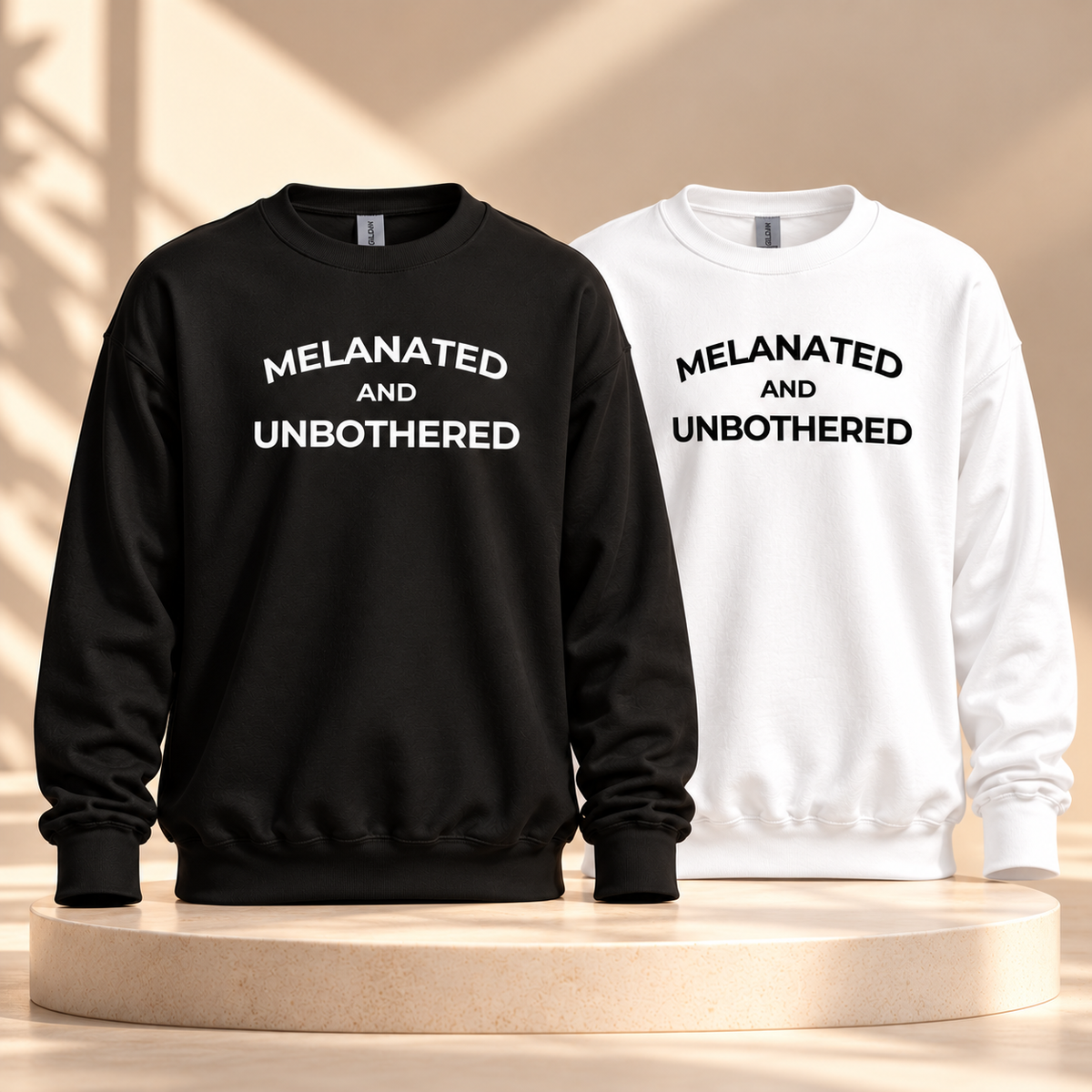 Melanated AND Unbothered| Crewneck