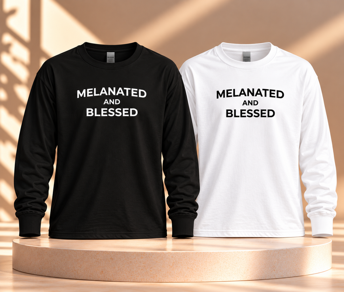 Melanated AND Blessed| Long Sleeve