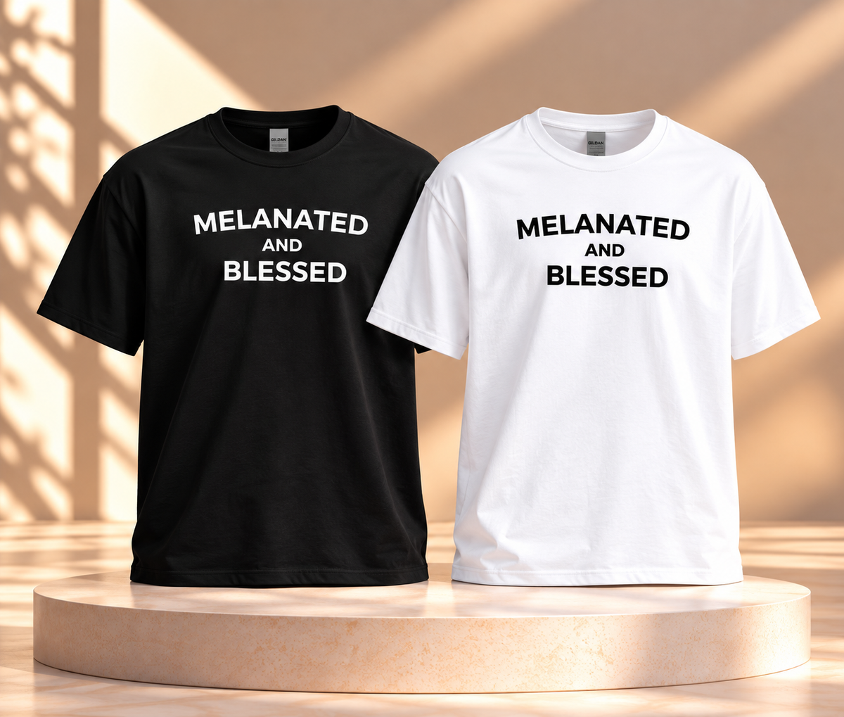 Melanated AND Blessed| Tee