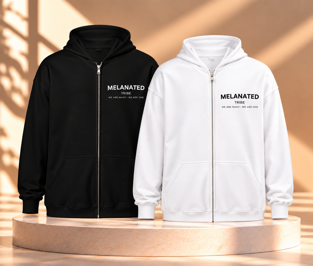 Melanated Diaspora Soft| Zipped Hoodie