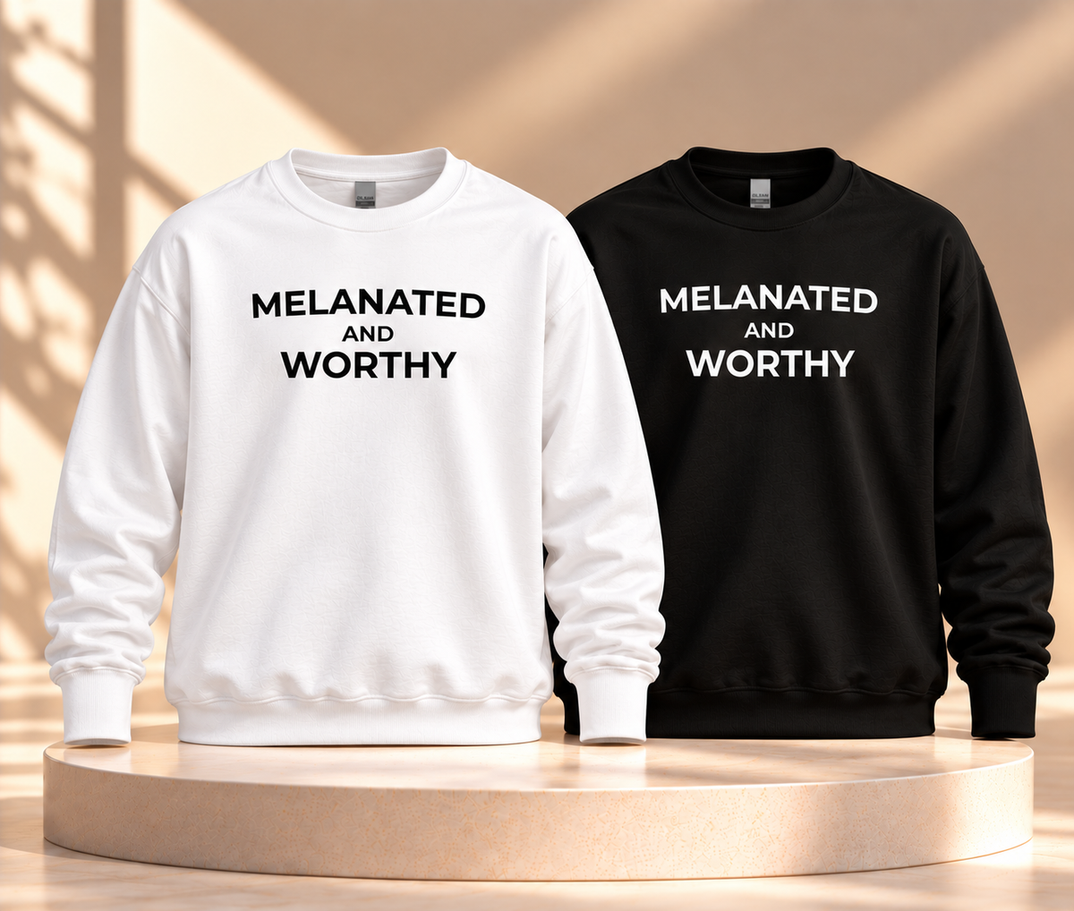 Melanated AND Worthy| Crewneck