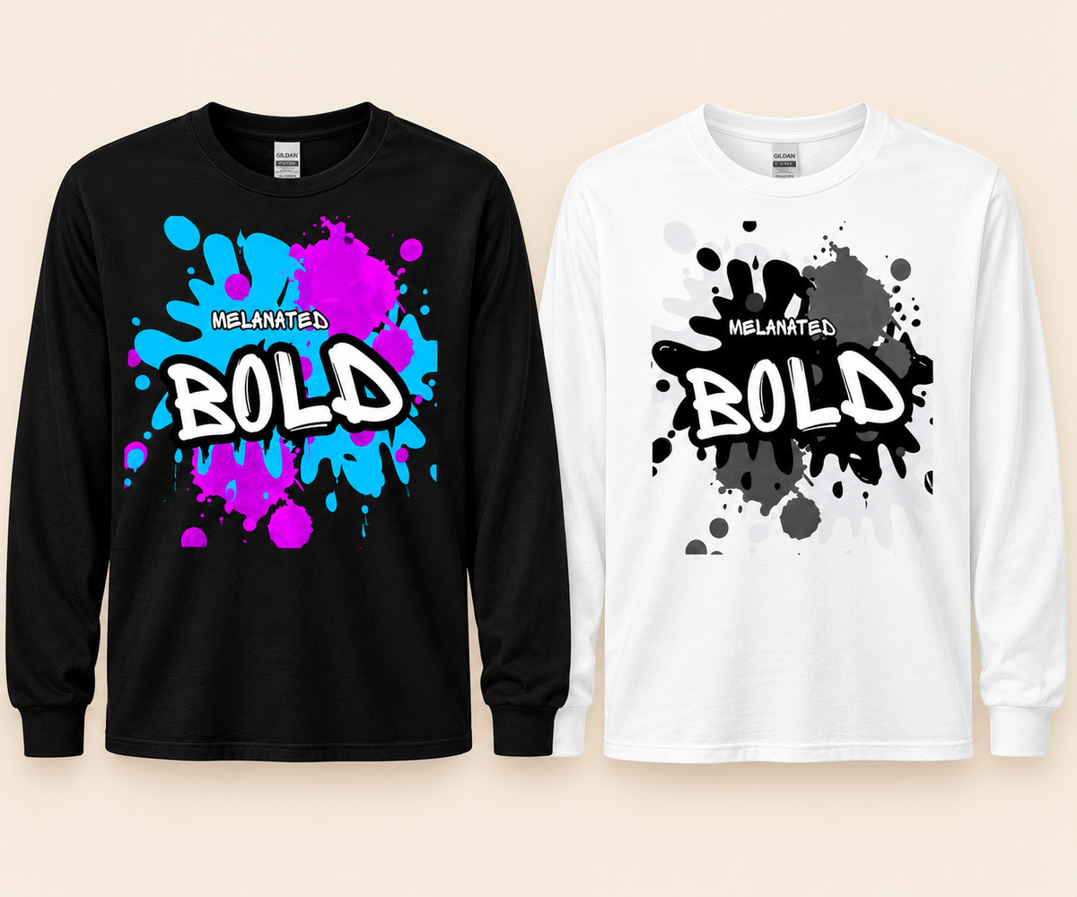 Melanated Diaspora Bold| Electric Long Sleeve
