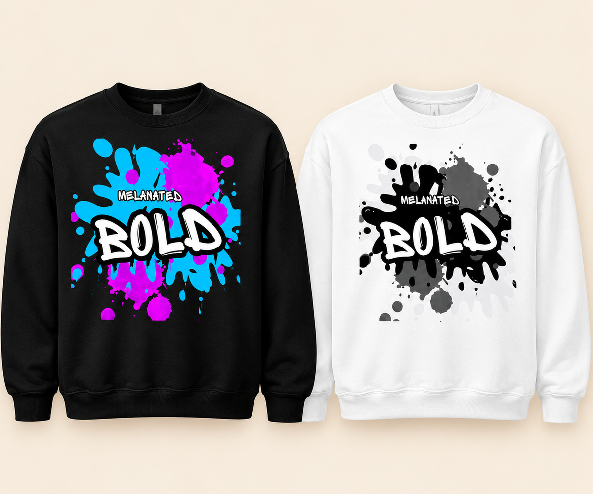 Melanated Diaspora Bold| Electric Crewneck