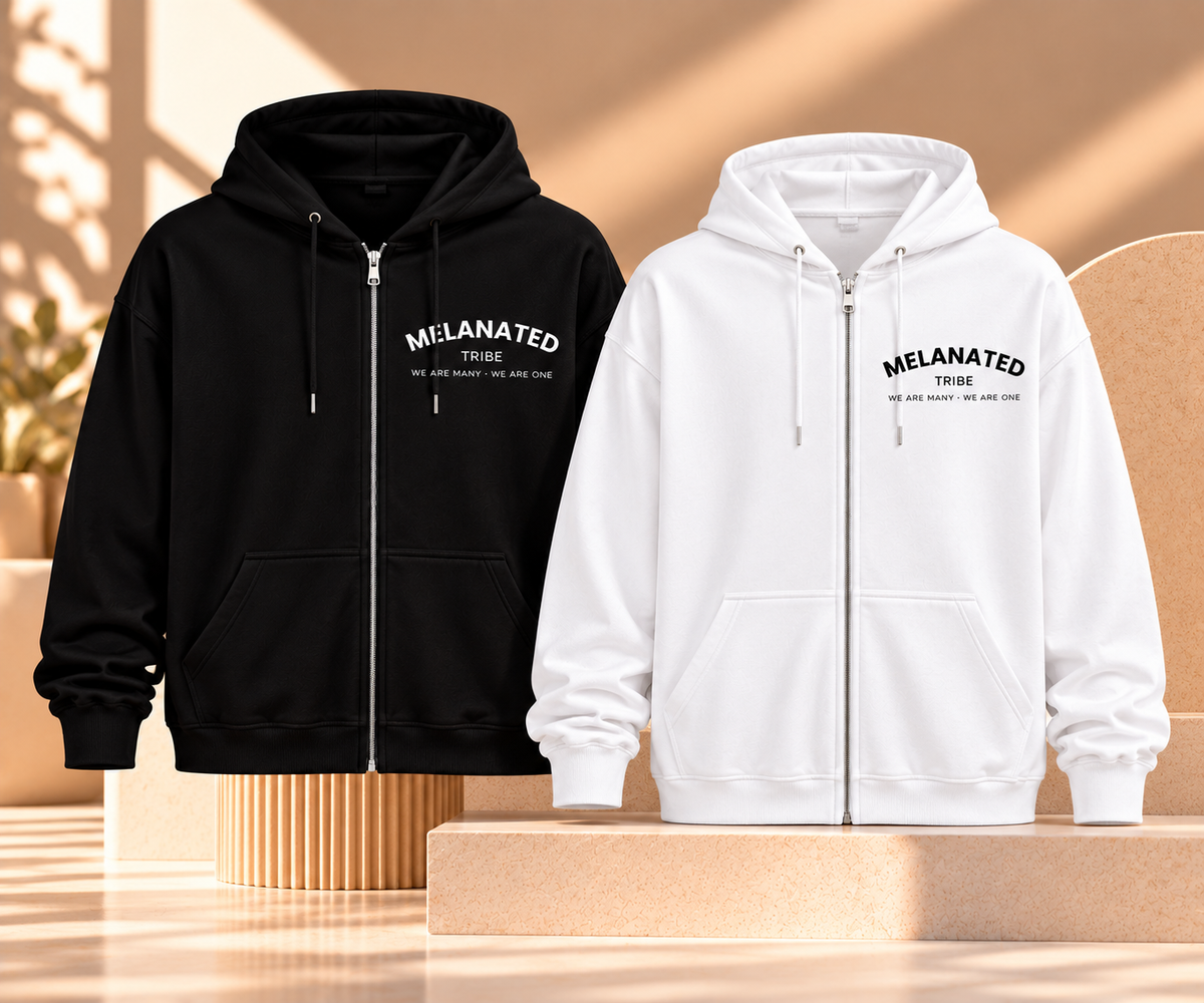 Melanated Diaspora Soft| Zipped Hoodie