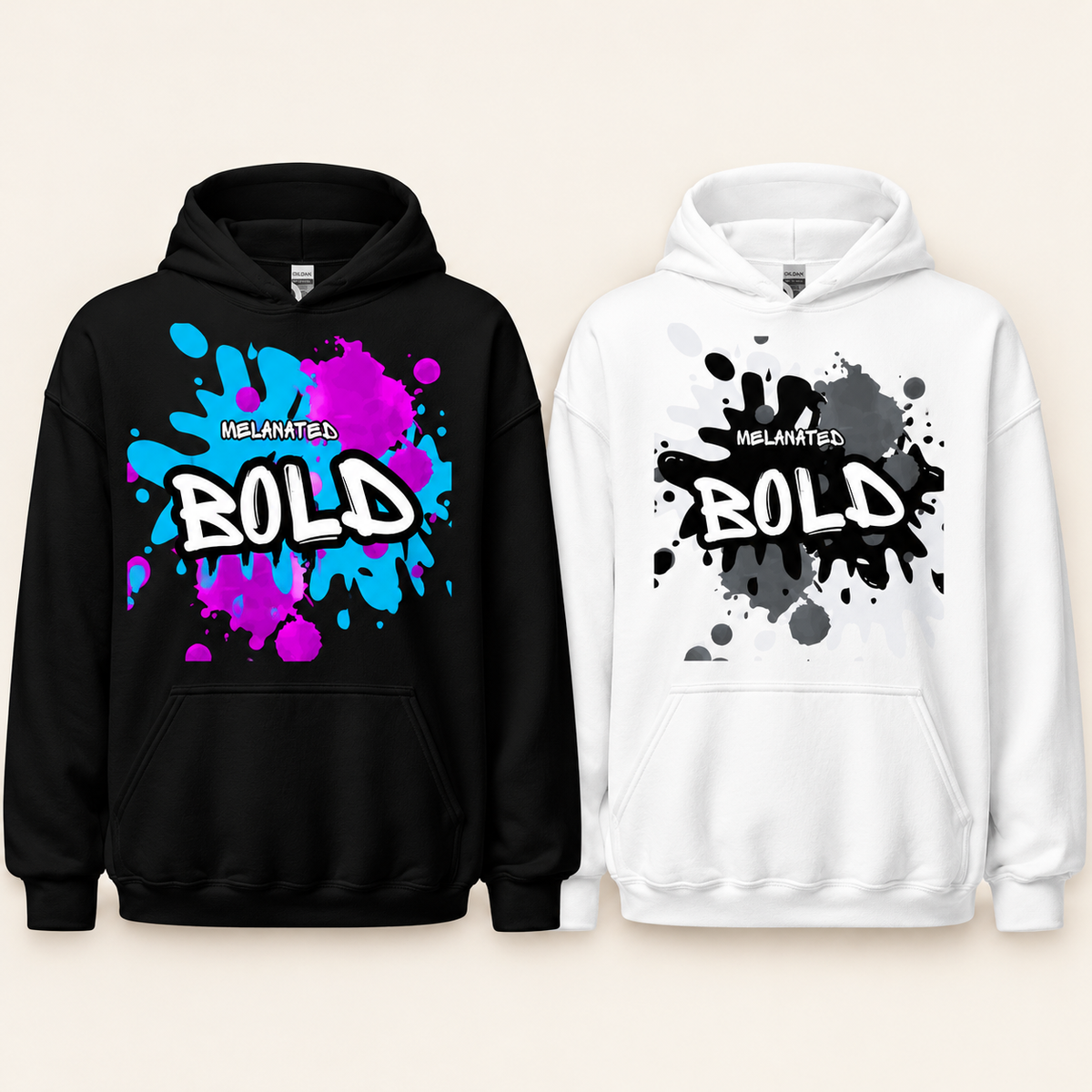 Melanated Diaspora Bold| Electric Hoodie
