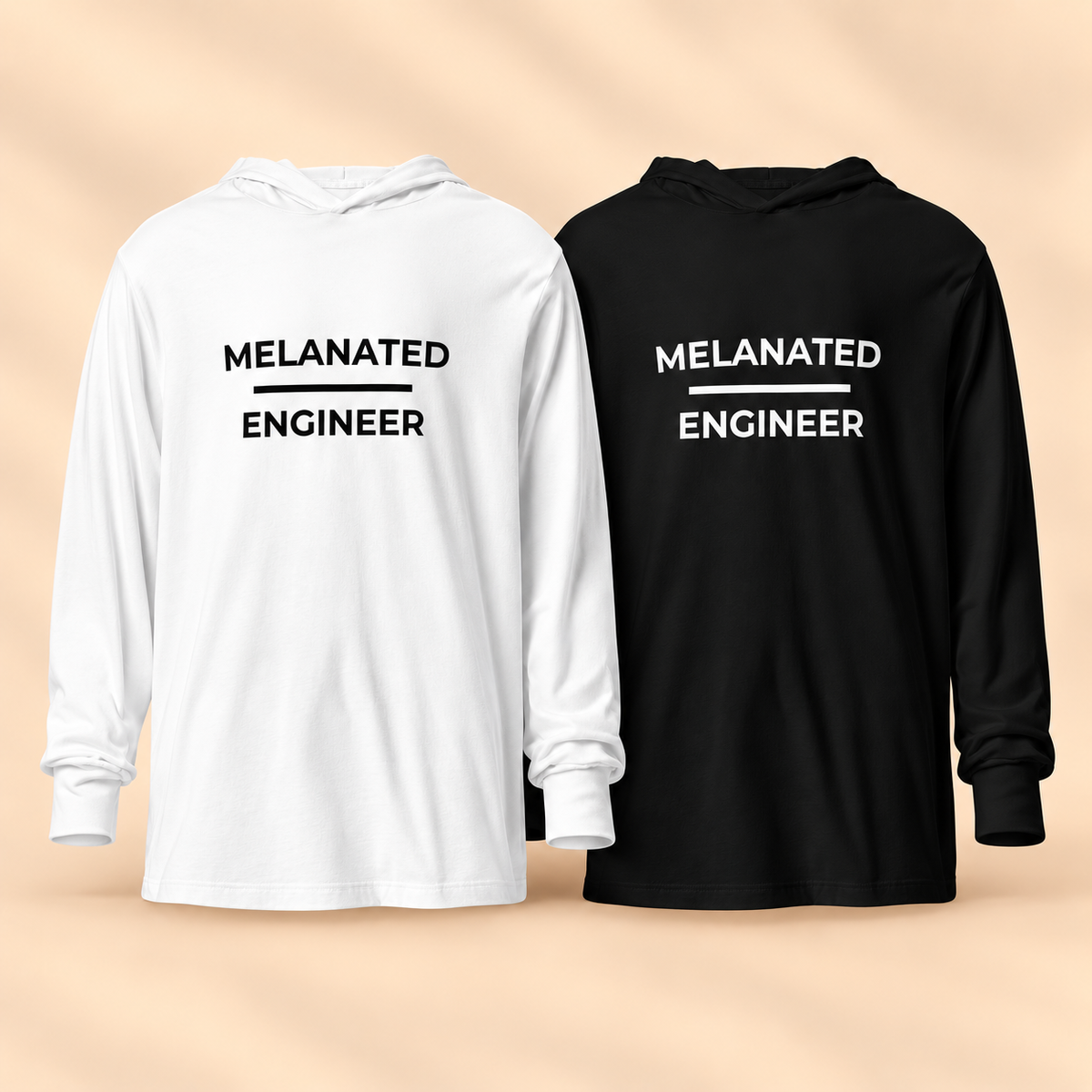 Melanated OVER Engineer| Hooded Long Sleeve