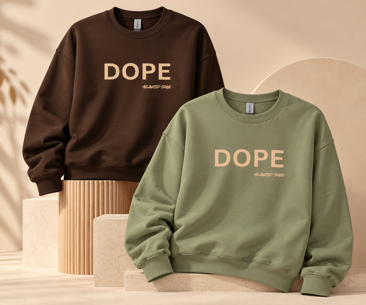 Melanated Diaspora Soft| Just Dope Crewneck