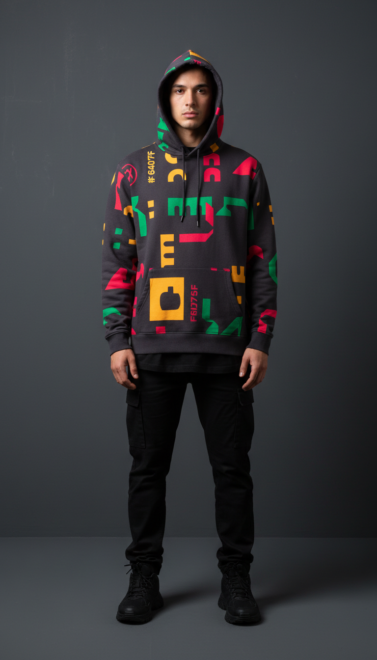 Metro violet graphic hoodie